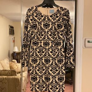 Womens CeCe Cream and Black Dress
